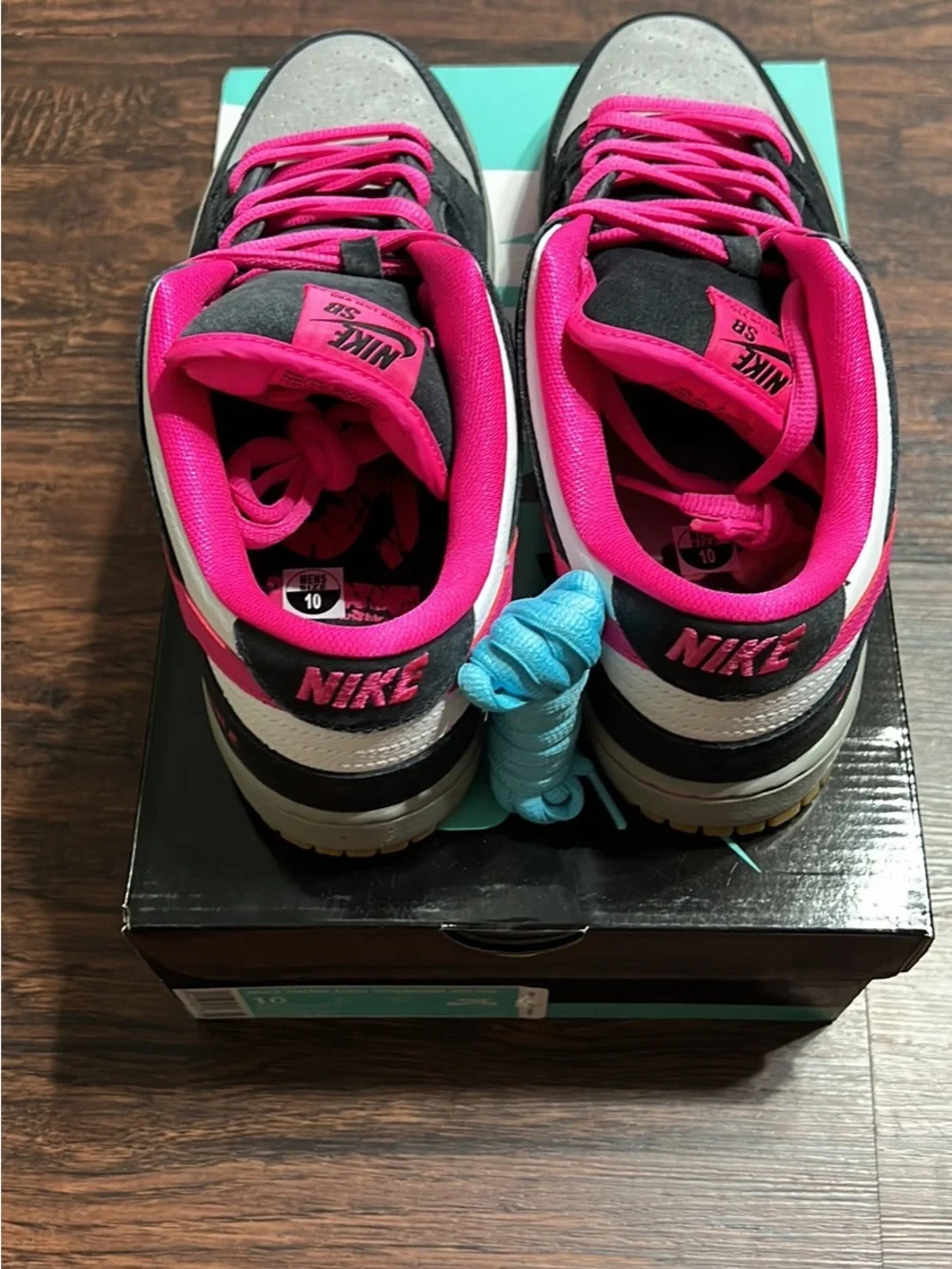 Nike Dunk Low SB in Black, Gray & Hot Pink